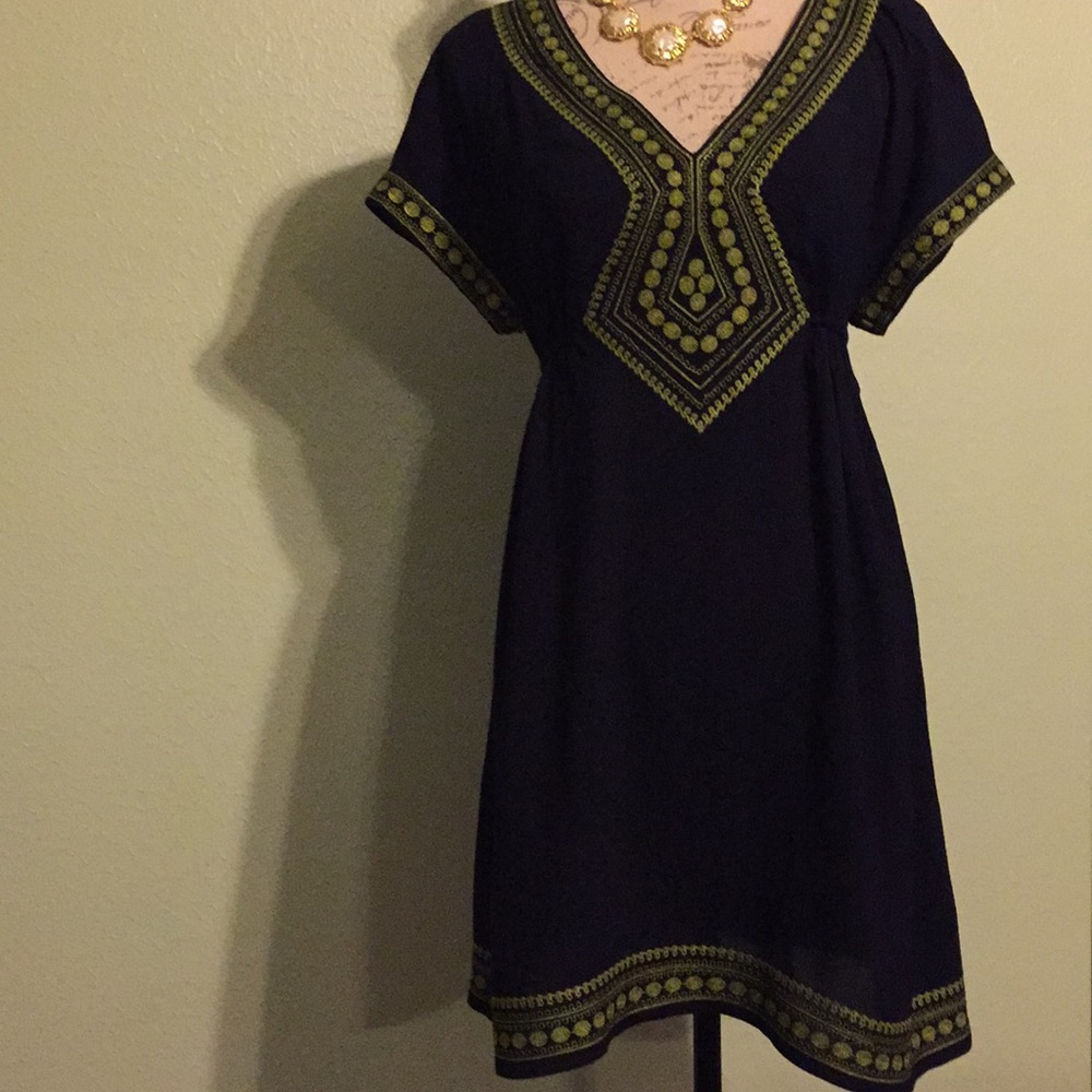 Navy/green dress large